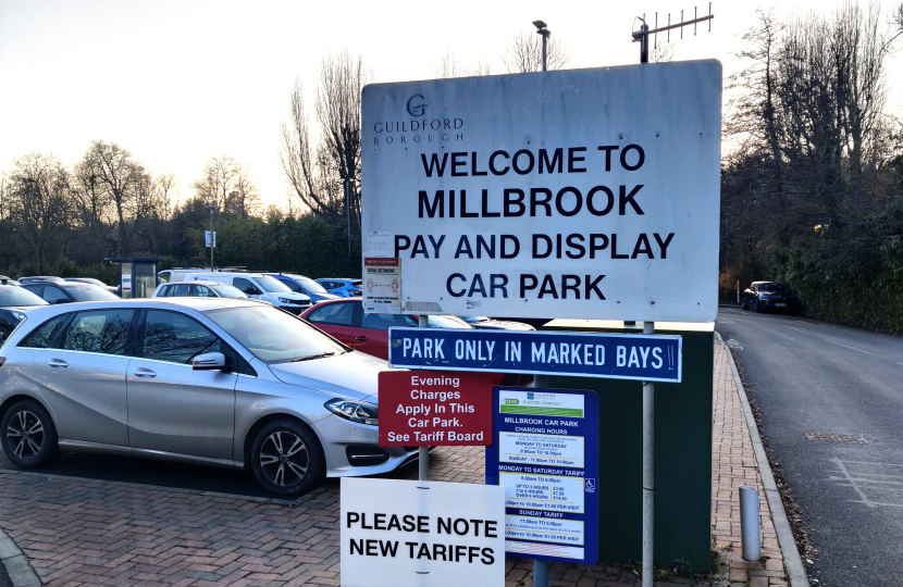 Entrance to Millbrook car park