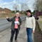 Alex Fiuza nd Cllr Richard Mills on Epsom Road