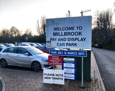 Entrance to Millbrook car park