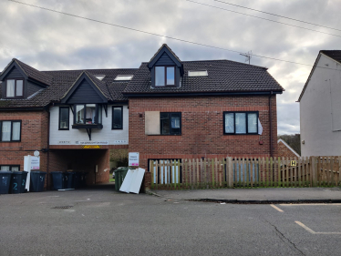 Boarded up council property in Guildford